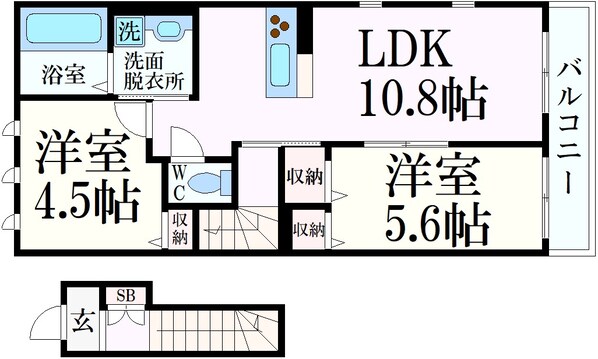 フェリス西岡本の物件間取画像